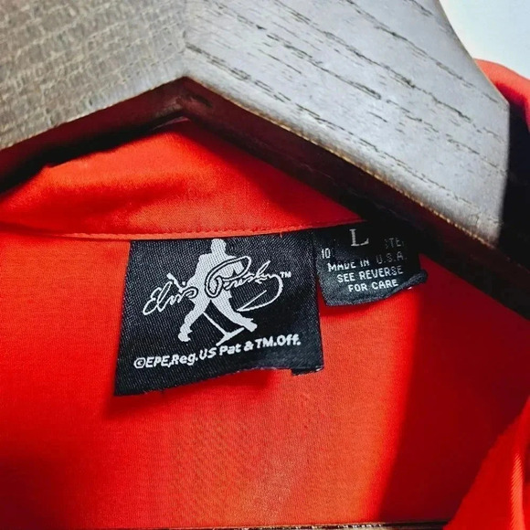 Elvis Presley vintage rare button front Hawaiian photo shirt Large - Picture 7 of 11